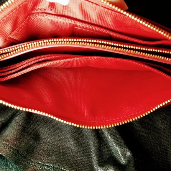 Coach Red Wristlet with Removable Matching Pouch - Picture 10 of 15